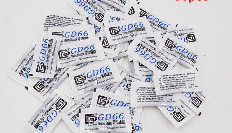 GD66 Thermal Conductive Grease Paste Silicone Plaster For LED Chip Heatsink Compound 50 Pieces Grams High Performance Gray