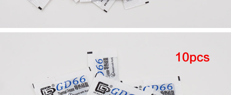 GD66 Thermal Conductive Grease Paste Silicone Plaster For LED Chip Heatsink Compound 50 Pieces Grams High Performance Gray