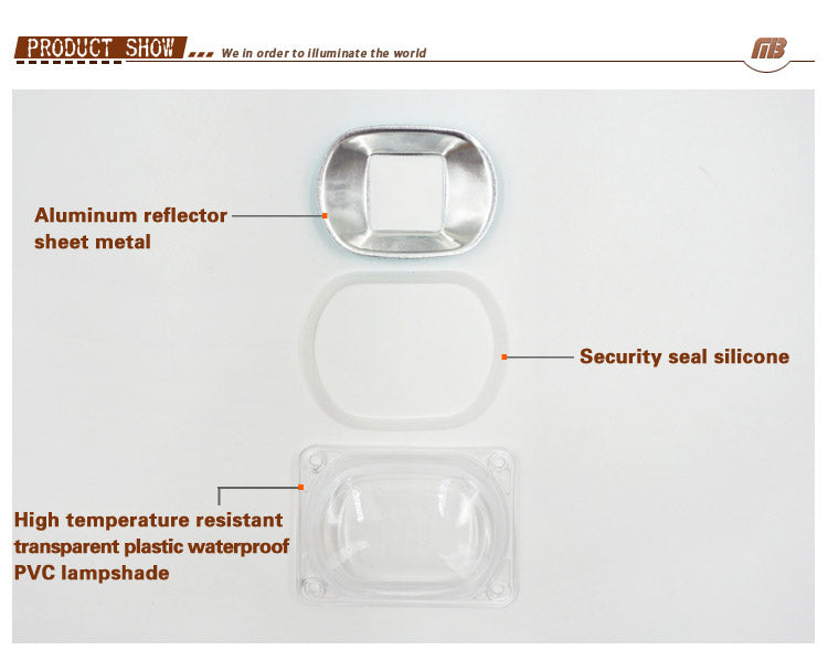 LED COB Chip +Lens Reflector Smart IC Chip 50W 30W 20W AC230V LED Beads DIY For LED Floodlight Need Heatsink for Cooling