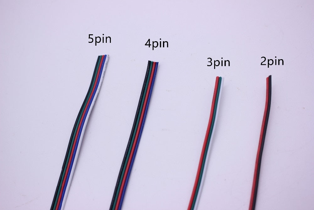 2pin 3pin 4pin 5pin 6pin 22AWG Led Connect LED RGB wire Cable For WS2812 WS2811 RGB RGBW RGB CCT 5050 3528 LED Strip