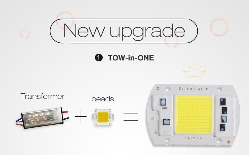 COB LED Chip 220V 50W 30W 20W 10W LED Matrix For Projectors Beads Cob Chip Spotlight for DIY Flood Light Outdoor Chip Lamp