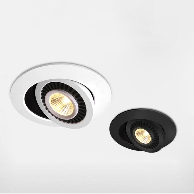 QLTEG Dimmable LED Downlight 5w 7w 10w Recessed Ceiling Lamp 360 Degree Rotation spot lights AC 110v 220V Indoor LED Bulb 4000K