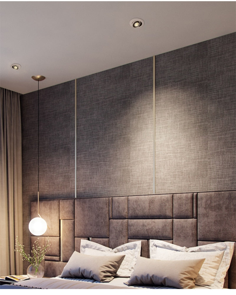 QLTEG Dimmable LED Downlight 5w 7w 10w Recessed Ceiling Lamp 360 Degree Rotation spot lights AC 110v 220V Indoor LED Bulb 4000K