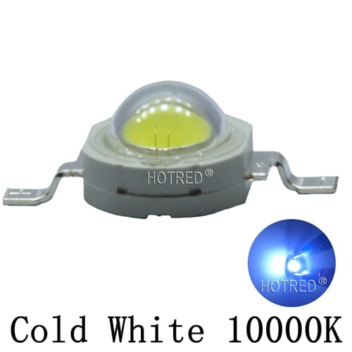 LED 50pcs 3W High Power Chip Light Beads Diode Cold Warm Neutral White 10000K Cyan Ice Blue For SpotLight Downlight Lamp Bulb