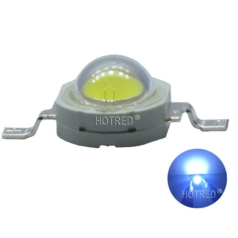 LED 50pcs 3W High Power Chip Light Beads Diode Cold Warm Neutral White 10000K Cyan Ice Blue For SpotLight Downlight Lamp Bulb