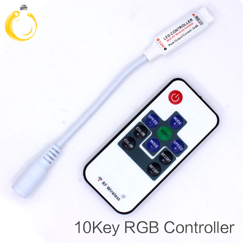RF RGB Controller Mini RF Wireless LED Remote Controller for RGB 5050/3528 LED Lights Strips RGB RF Controller