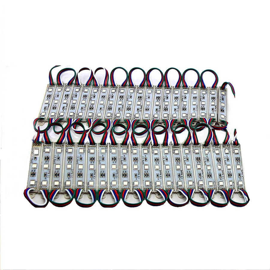 Module Light 3 LED DC12V Waterproof IP65 Light SMD 5050 LED Store Window Advertising Sign Strip Lamp Modules Lights RGB Color