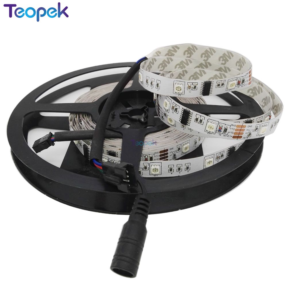 IC Dream Color RGB LED Strip 5050 30LED/m IP20/IP67 Waterproof 5M + 133 Program RF Magic Controller +12v 5a Power Adapter 6803