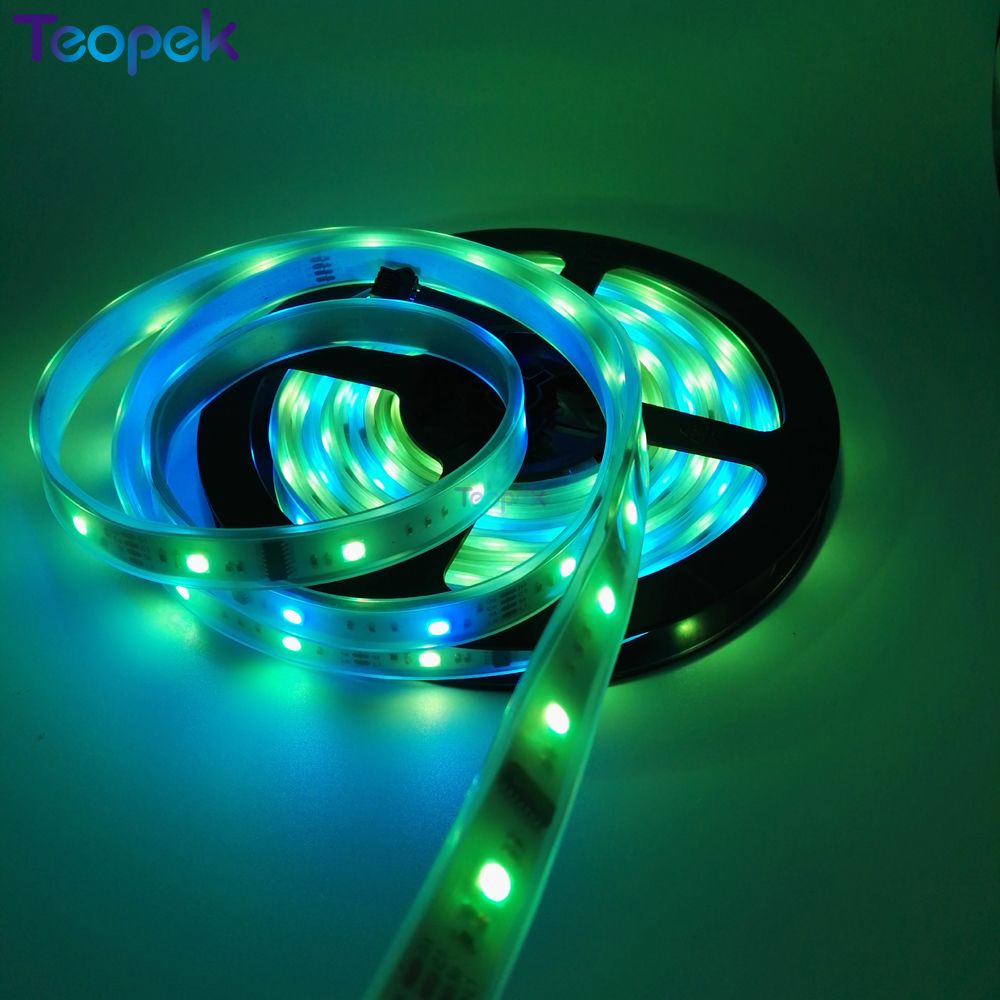 IC Dream Color RGB LED Strip 5050 30LED/m IP20/IP67 Waterproof 5M + 133 Program RF Magic Controller +12v 5a Power Adapter 6803