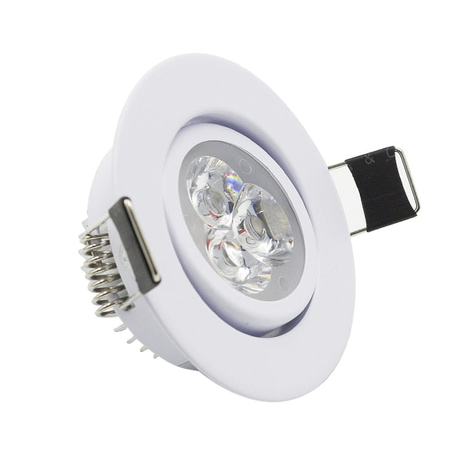 ZMISHIBO LED Downlights 50-55mm Cut Hole 3W 110V-240V White Silver Black 3000K 6000K Living Room Recessed Ceiling Spot Lamp CE