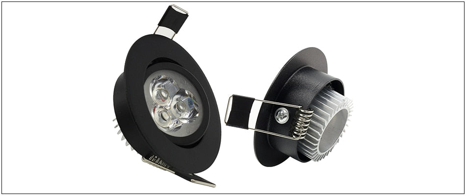 ZMISHIBO LED Downlights 50-55mm Cut Hole 3W 110V-240V White Silver Black 3000K 6000K Living Room Recessed Ceiling Spot Lamp CE