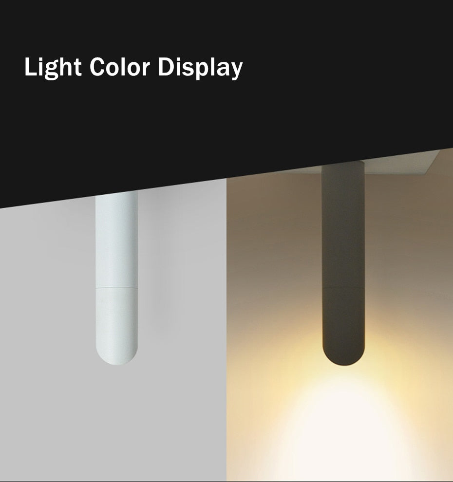 LED Surface Mounted ceiling Downlight 7W Cord lamps Kitchen Company Table Pipe Tube Lamp Dining Room Bar Counter Shop Spot light