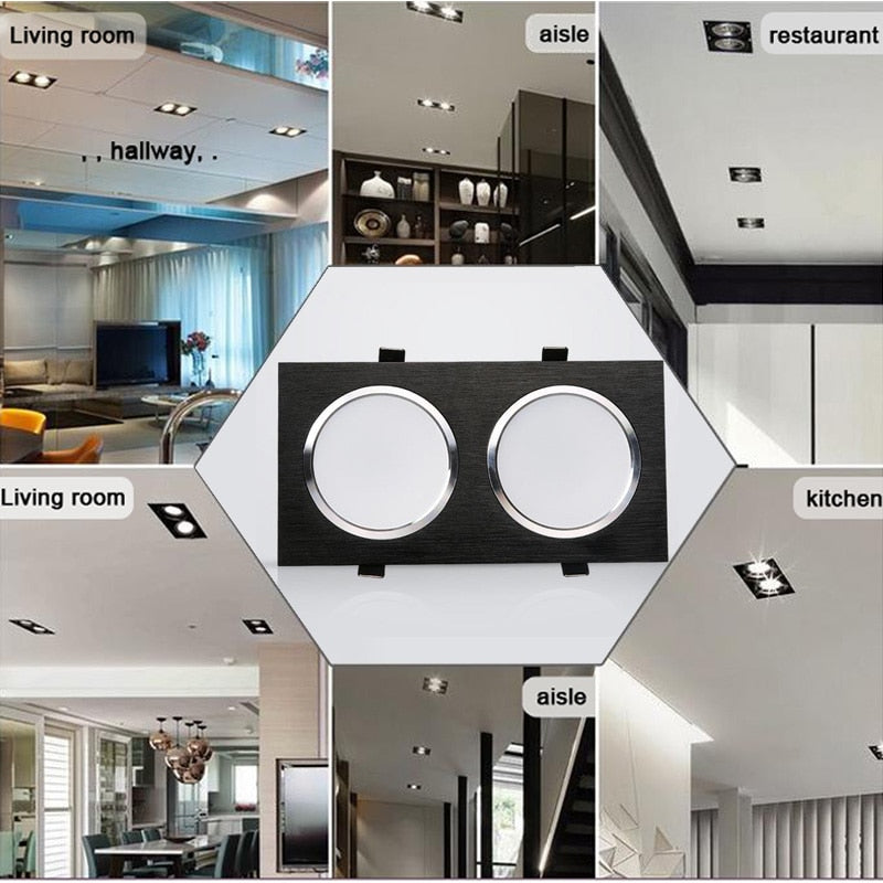 LED Downlights Square 10W 14W 20W LED Ceiling Lamp 110V 220V Driver For Living room Clothing Store Commercial Lighting