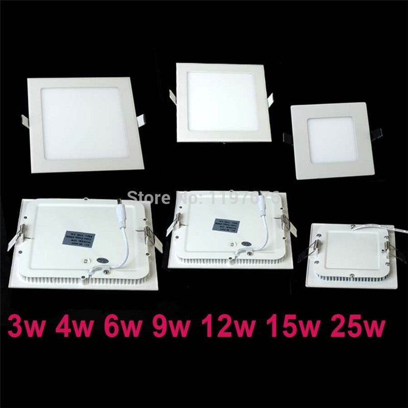 Dimmable LED Panel Light 10pcs 3W 6W 9W 12W 15W 25W Recessed Ceiling LED Downlight Indoor Spot Light AC110V 220V Driver Included