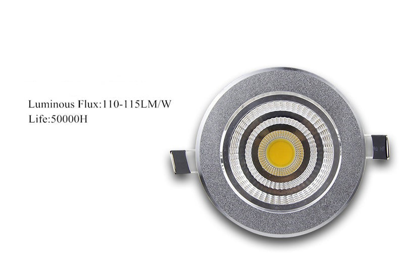 Dimmable LED Downlight COB Spotlight Ceiling lamp AC85-265V 6W 9W 12W 15W 18W Aluminum recessed downlights round led panel light