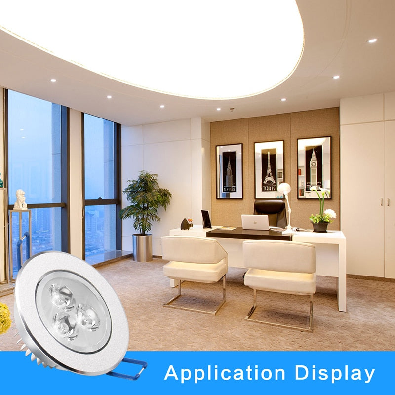 LED Spot LED Downlight Dimmable 10pcs/lot Bright Recessed 9W LED Spot light decoration Ceiling Lamp AC 110V 220V AC85-26V z30