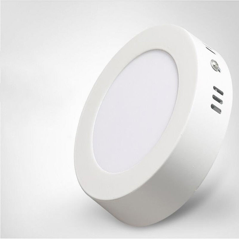Ultra-Thin Round Square Surface Mounted LED Panel Lights 6W 12W 18W 24W LED Ceiling Lights AC85-265V LED Downlights Indoor Lighting