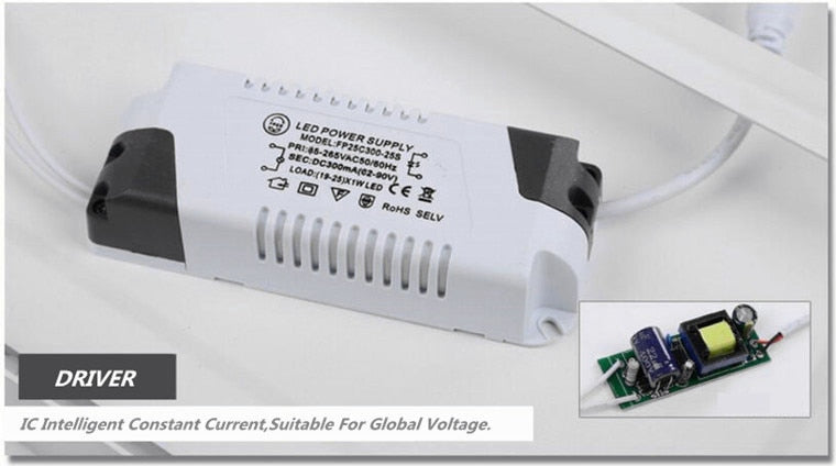 Ultra-Thin Round Square Surface Mounted LED Panel Lights 6W 12W 18W 24W LED Ceiling Lights AC85-265V LED Downlights Indoor Lighting