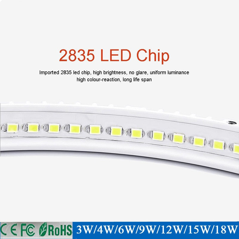 LED Ultra Thin Led Panel Downlight 3w 4w 6w 9w 12w 15w 18w Round Panel Ceiling Recessed Spot Light AC85-265V Painel lamp CE UL