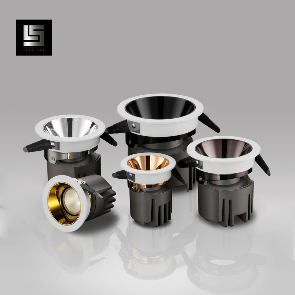 Led downlight 7w 9w 15w Gold/Chrome/Rose Gold/Coffee/Black led Spot Lighting foyer kitchen indoor lighting led ceiling