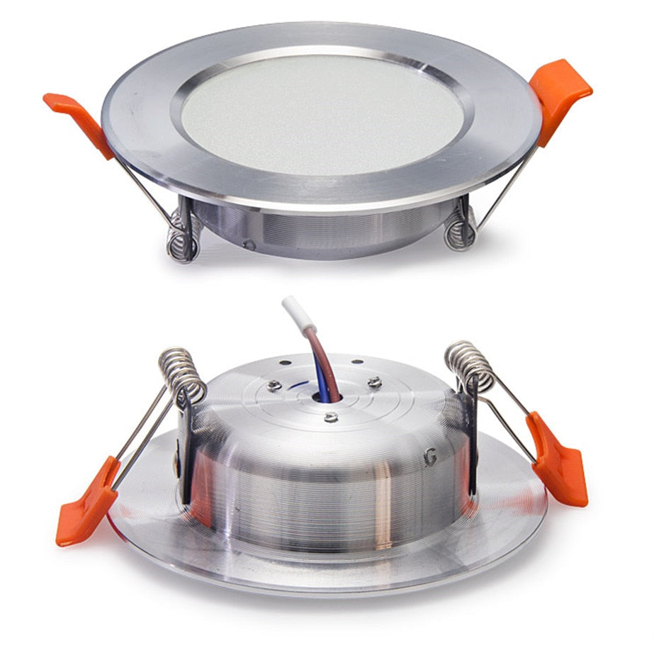 Silver White Led Downlight lights 12W 9W 7W spot led lights Warm White Natural White Ceiling Lamp Home Indoor recessed led down