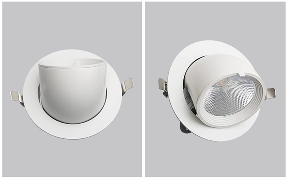 LED Downlight dimmable 7W 10W 15W 20W adjustable 360 Degree Recessed LED Ceiling Spot Light AC110V 220V Trunk downlight LED