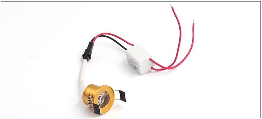 LEDIARY Silvery/Black/White/Golden Mini LED Downlights 1.5W 27mm 100V-240V Jewelry Display Ceiling Recessed Cabinet Spot Lamp