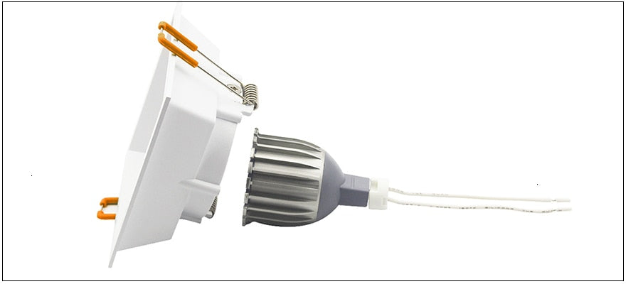 LEDIARY LED Spot Downlight Fitting GU10 Matte White 90-260V Ceiling Recessed Lamp 75mm 90mm Cut Hole Bulb Replaceable Downlights