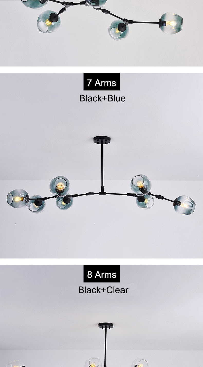 Vintage Loft Industrial Nordic Chandelier For Dining Kitchen Stair Black/gold Suspension Luminaire Modern Chandelier Lighting