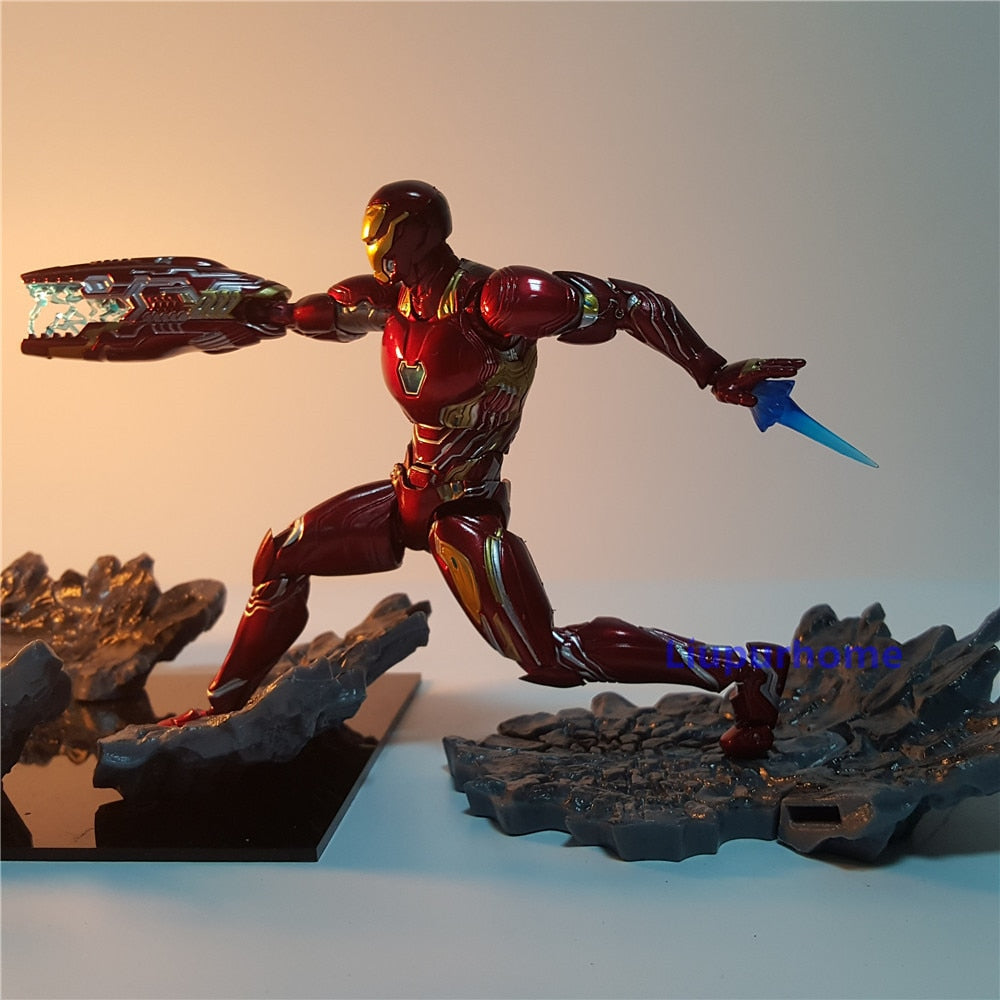 Avengers Endgame Figure Iron Man MK50 LED Night Lamp Anime Movie Avangers 4 Iron Man Light Table Lamp for Children Man MY1