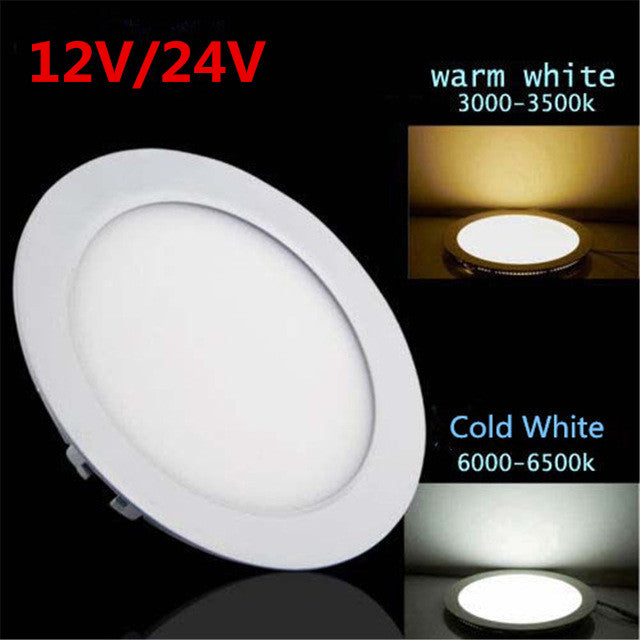 AC/DC12V-24V 3W-25 Watt Round LED Ceiling Downlight Recessed Kitchen Bathroom Lamp 12V-24V LED Light Warm White/White/Cool White