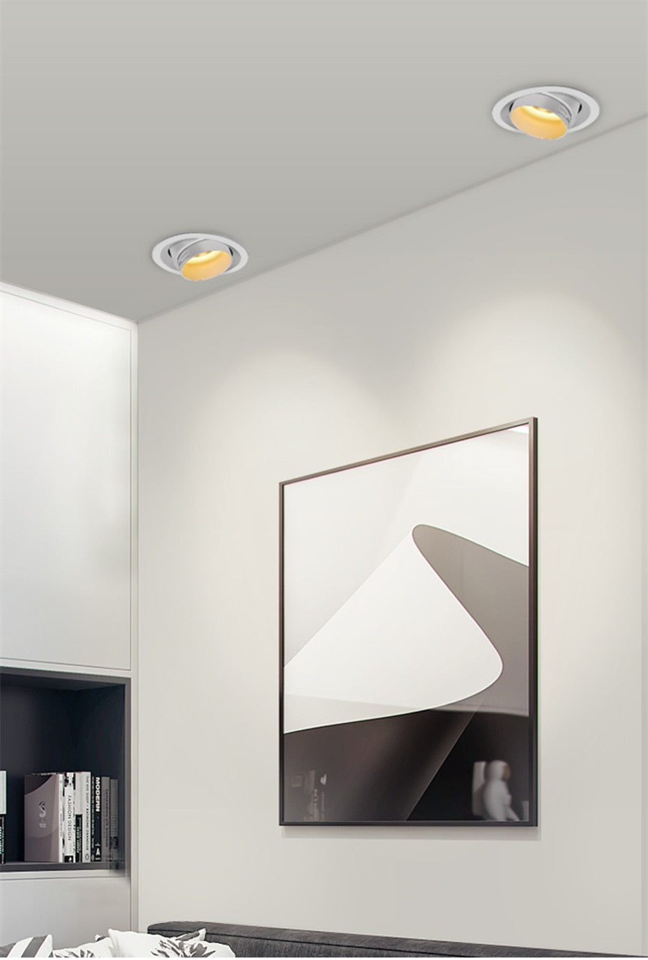 DBF Beam Angle Adjustable 15/45/60 Degrees Recessed LED Downlight 5W 10W 15W Dimmable LED Ceiling Spot Light AC90-265V 3000K