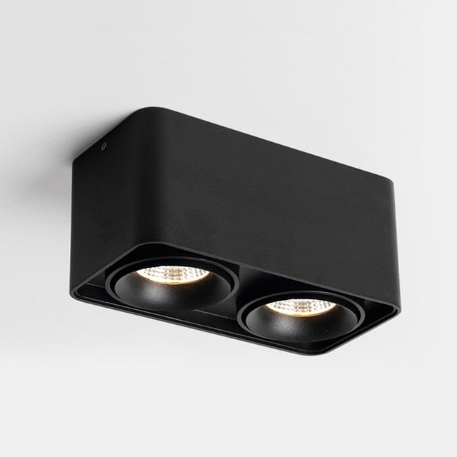 DBF Square COB LED Dimmable Downlights 10W 12W 20W 24W Surface Mounted LED Ceiling Lamps Spot Light LED Downlights AC85V-265V