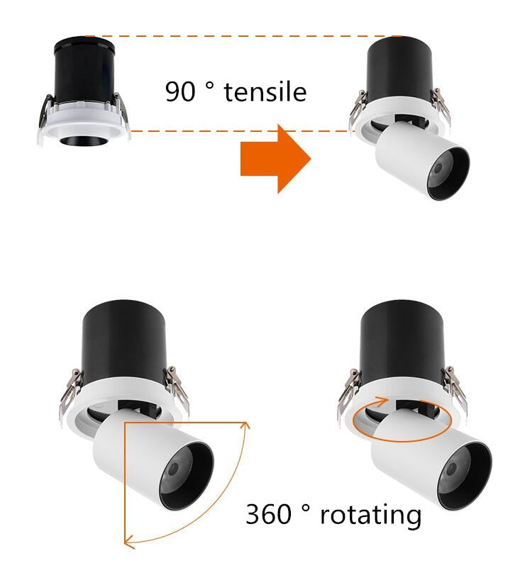 Energy saving Recessed LED Dimmable Downlight COB 8w 10w 12W LED Spot light decoration Ceiling Lamp AC 110V 220v