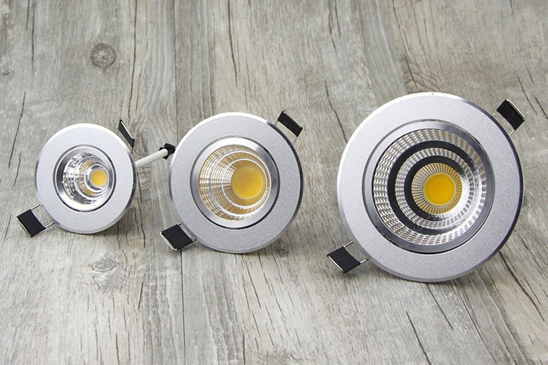 Downlight LED Dimmable Lamp 3w 5w 7W 12w 15w 20w 30w 40w Cob Led Spot 220V/110V Ceiling Recessed round panel light