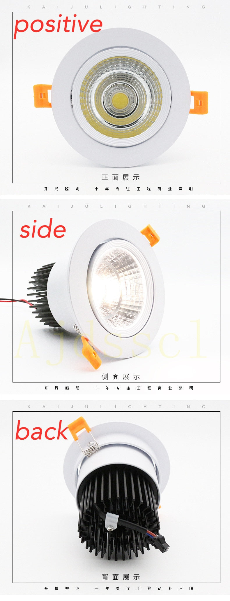 Downlight LED Dimmable Lamp 3w 5w 7W 12w 15w 20w 30w 40w Cob Led Spot 220V/110V Ceiling Recessed round panel light