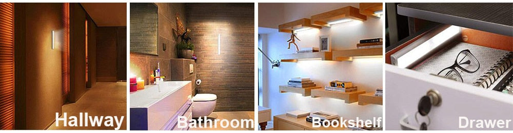 PIR Motion Sensor LED Light USB Wireless LED Kitchen/Wall Lamp 3 Mode Brightness Level 30 LED Closet/Wardrobe/Under Cabinet Light