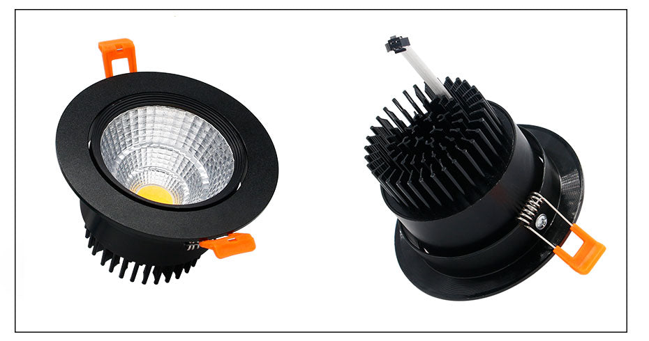 DBF Super Bright Epistar COB LED Recessed Downlight 5W 9W 12W Warm White/Natural White/Cold White LED Ceiling Spot Light AC220V
