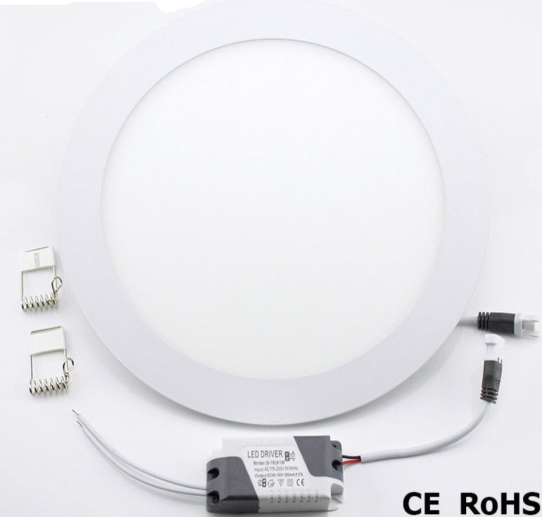High brightness LED Panel light lamp AC 220V 3W 4W 6W 9W 12W 15W 18W led ceiling recessed downlight round panel light