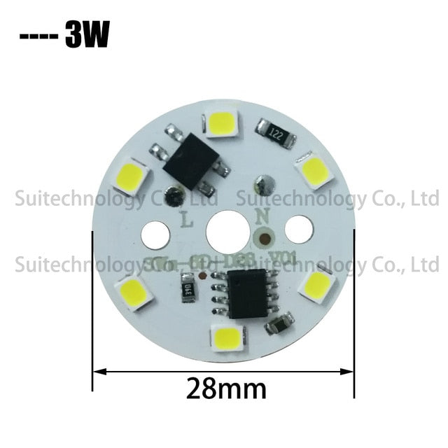 DIY LED Bulb Lamp SMD 9W 40mm Light Chip AC 220V 10pcs Input Smart IC LED Bean For Bulb Light Downlight Spotlight SMD2835