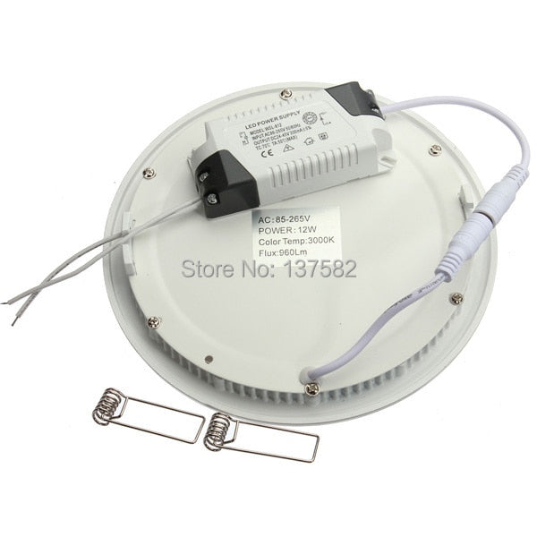 Round LED Panel Light 9W Recessed LED Ceiling Downlight Light AC85-265V LED Down Light Warm White/Cold White