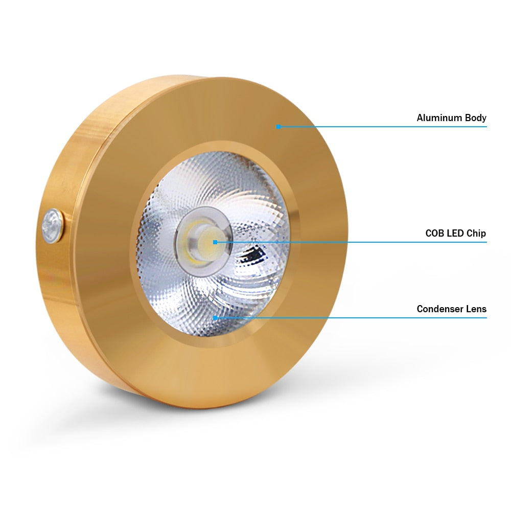 DBF Ultra-thin LED Surface Mounted Downlight 3W 5W 7W 9W Round Driverless Ceiling Spot Lamp for Cabinet Showcase Pictures Decor