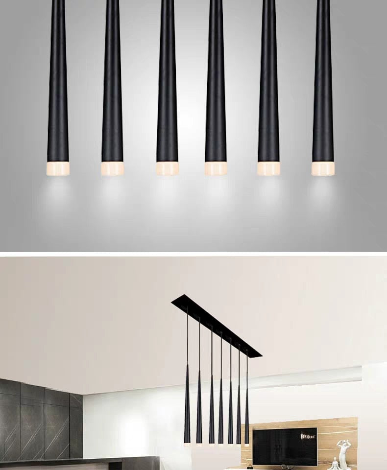 Led long downlight chandelier individual creativity modern dining room chandelier stair light kitchen chandelier bar Chandelier