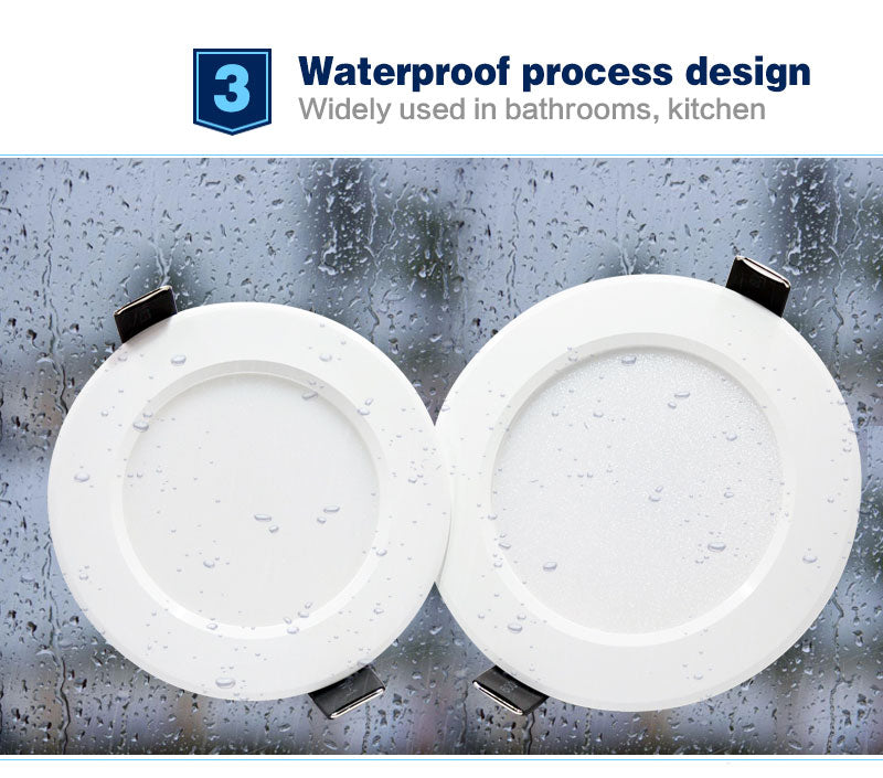 Dimmable Waterproof LED Downlight AC220V 230V 5W 7W 9W 12W 15W 18W 24W LED indoor Lamp Recessed LED Spot Light For Bathroom