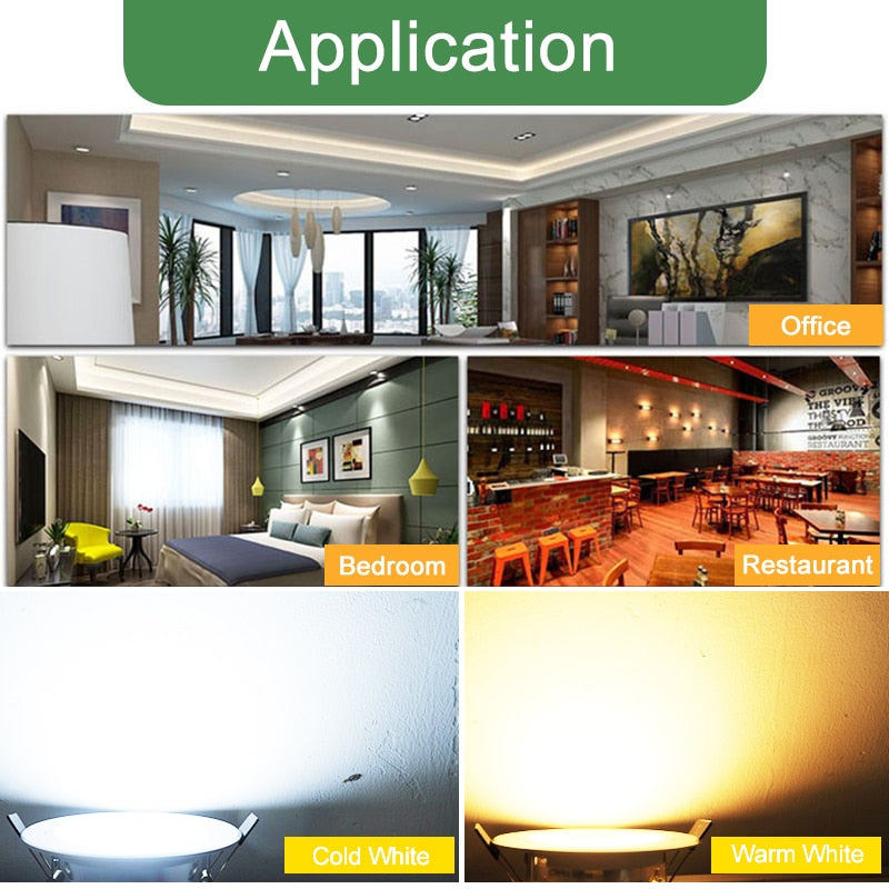 Kaguyahime LED Downlight Gold/Silver/White Ultra Thin Aluminum 3W 5W 9W 12W 15W 18W Down Light 220V Round Recessed Spot Lighting