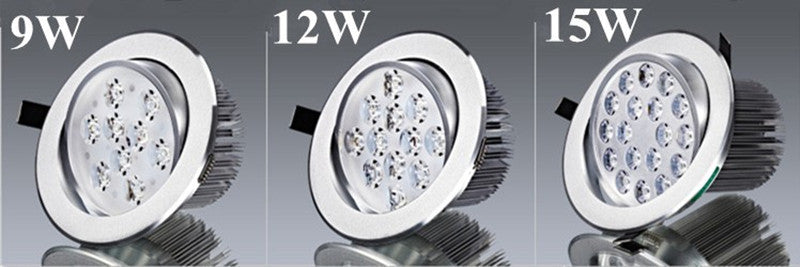 3W 5W 7W 9W 12W 15W LED Downlight Warm White/Cold White Recessed LED Ceiling Spot Light+AC85-265V Driver for Kitchen Foyer