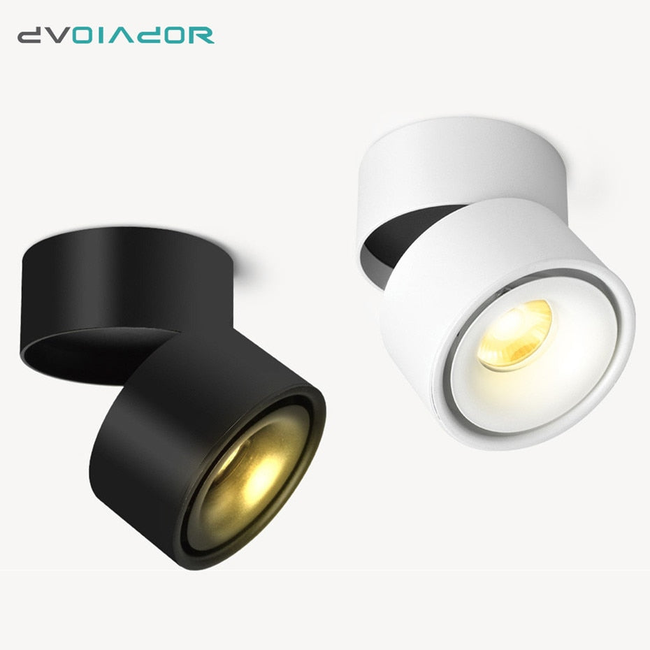 LED Surface Ceiling Light 7W 12W 15W Ceiling Lamp 220V 110V ,Foldable and Rotatable COB Spot light for Home Decor