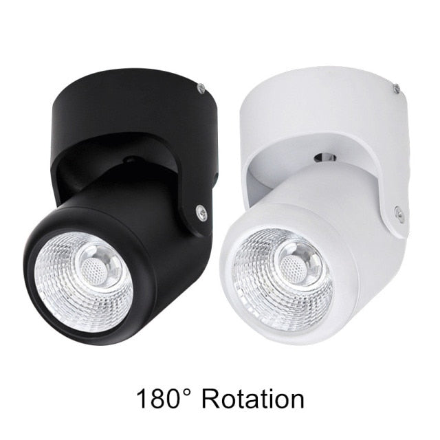 LED Surface Ceiling Light 7W 12W 15W Ceiling Lamp 220V 110V ,Foldable and Rotatable COB Spot light for Home Decor
