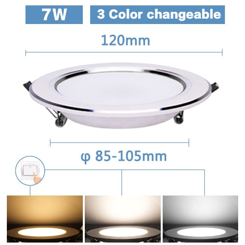LED Downlight 3W 5W 7W 9W 12W 15W Round Recessed Lamp 220V 230V 240V 110V Home Decor Bedroom Kitchen Indoor Spot Lighting