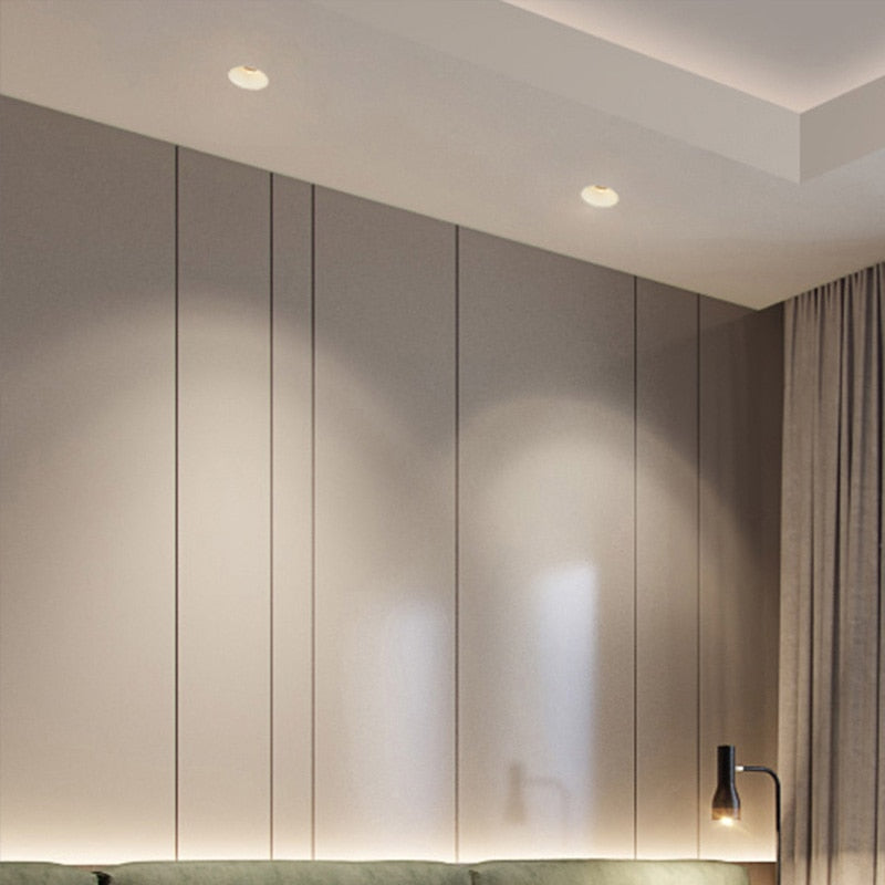 Aisilan Modern LED recessed downlight frameless built-in spot lamp Minimalist Convenient installation for living room bedroom